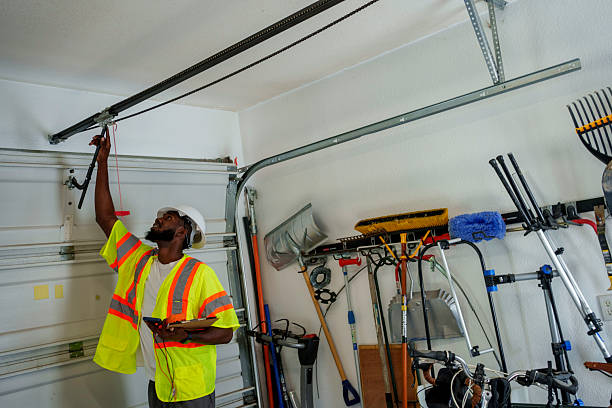 Professional Garage Door Panel Replacement technician working in Farmingville, NY